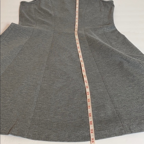 Loft Outlet Gray Dress With Creme Lace Size 4 - Picture 6 of 7